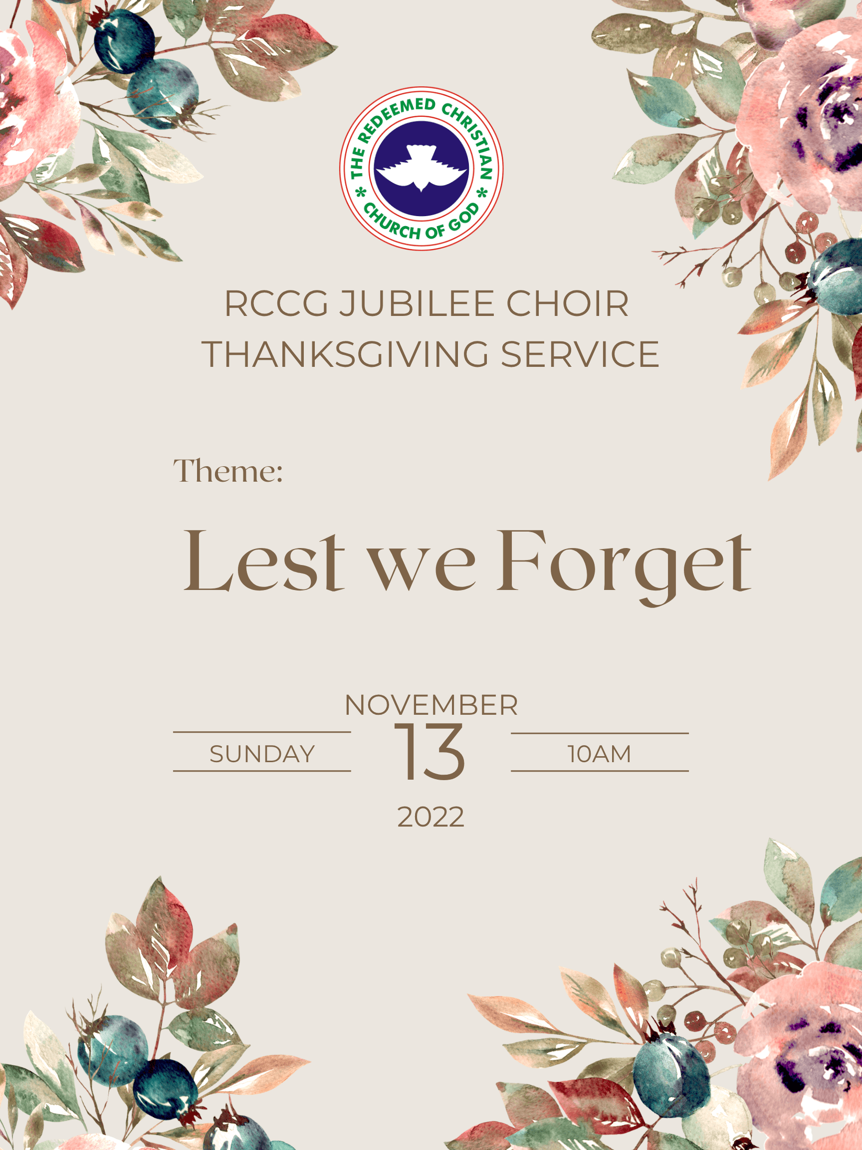 Jubilee Choir Thanksgiving